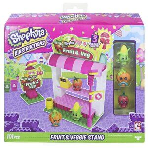 Shopkins Kinstructions Fruit & Veggie Stand (101 Pieces) NEW
